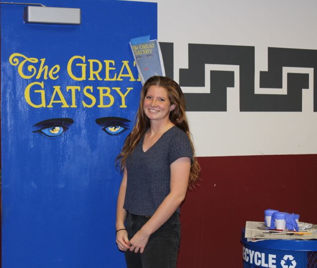 Somer Magnin adds color to the EHS campus with her classroom door art.