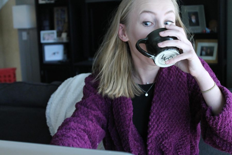 Emma Wahlstrom enjoys Cyber Monday steals from the comfort of her home.