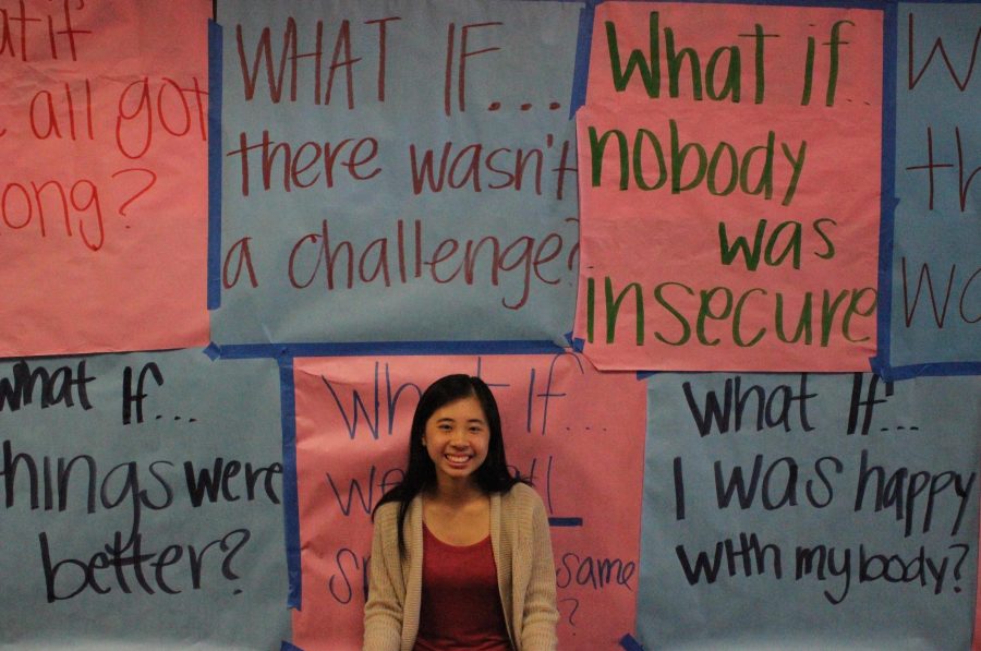 Junior, Candice Nguyen, inspired by What if Week, sits in the 200 building to reflect on the many thought provoking questions.