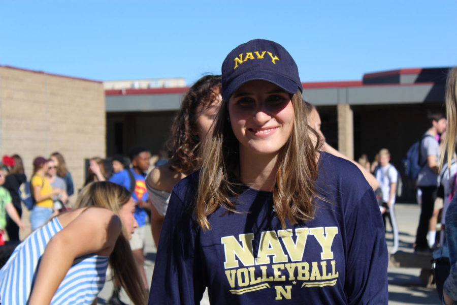 Avery Stowell is all smiles after committing to the Naval Academy for volleyball.