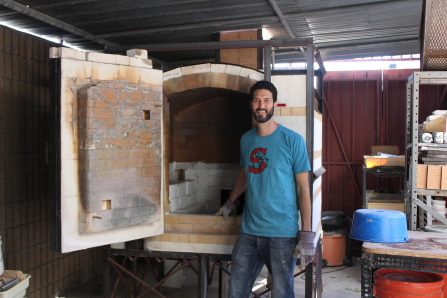 Kevin Kowalski, ceramics teacher, in collaboration with the Engineering and Manufacturing Academy has recently finished the build on the brand new ceramics kiln.