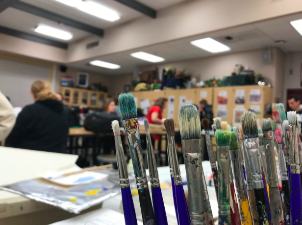 Even on rainy days, the art room is always striving with its own natural art on Wednesday, Jan. 16.
