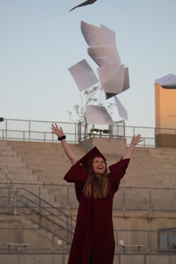 Senior Bella Svensson, glad to finally be graduating.