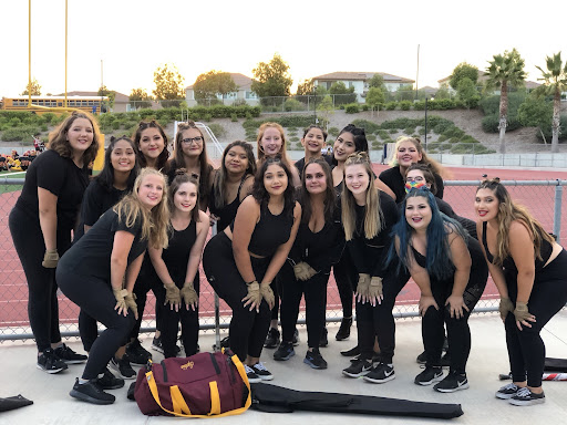 The 2021-2022 Esperanza colorgaurd team before a halftime football game preformance.
Taken by Dana Ericson, the colorgaurd team mom.