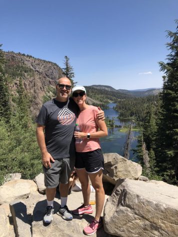 Mr. and Mrs. Owens on a hike