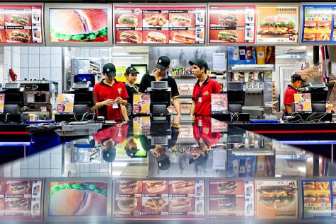 Antalya, Turkey - June 8, 2011: Burger King Restaurant at Antalay International Airport. Burger King Worldwide Inc. is the second largest fast food hamburger chain in the world.
