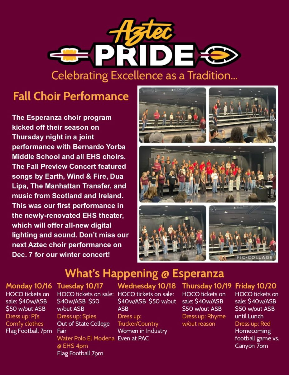 EHS Newsletter From The Principal: 10/13/23